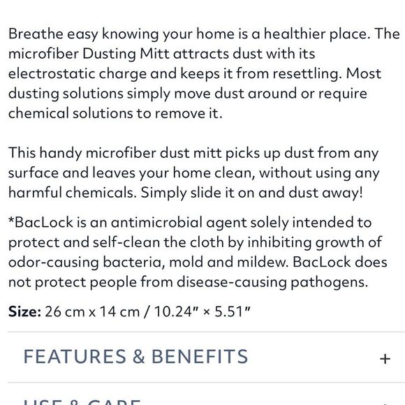 Norwex Dusting Mitt Blue NWOT - Picture 6 of 8